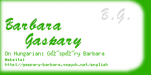 barbara gaspary business card